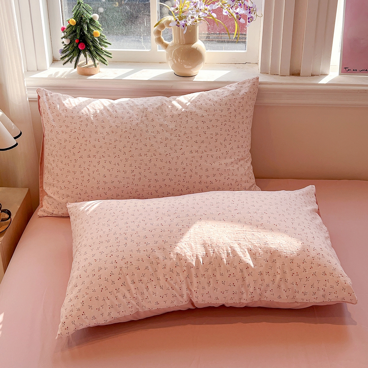 91家纺网 家纺一手货源 找家纺 梵克保罗 2026新款A类古法水洗仿棉云感纱四件套 小幸运