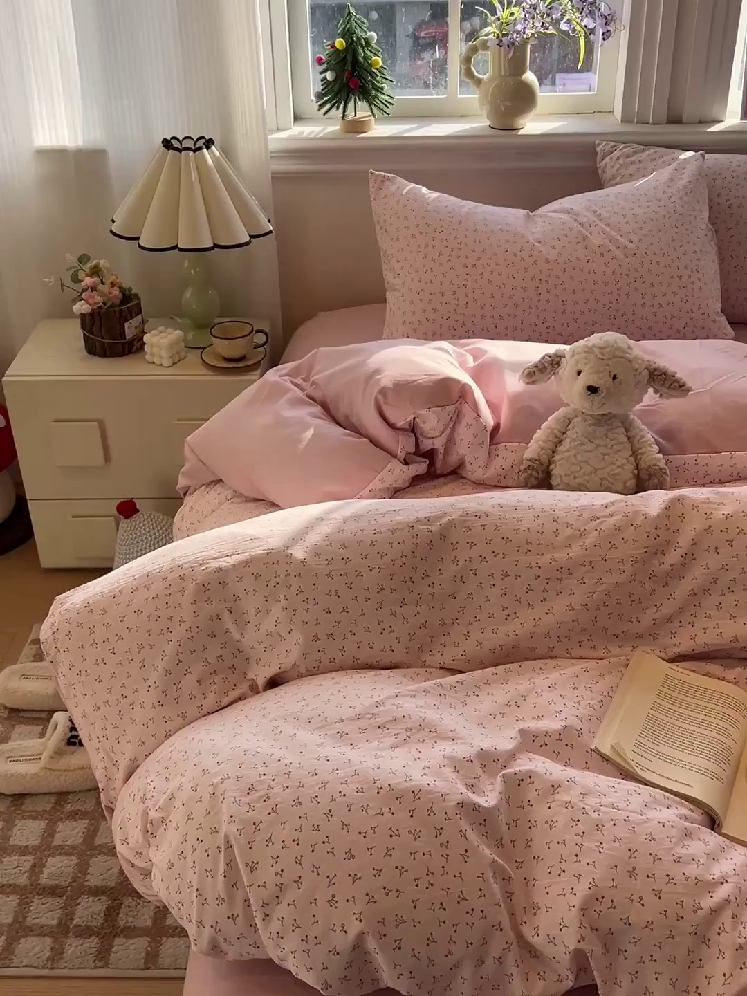 91家纺网 家纺一手货源 找家纺 梵克保罗 2026新款A类古法水洗仿棉云感纱四件套 小幸运