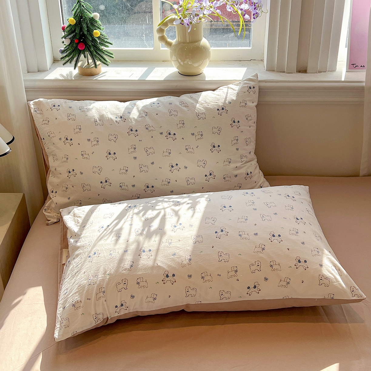 91家纺网 家纺一手货源 找家纺 梵克保罗 2026新款A类古法水洗仿棉云感纱四件套 修修狗