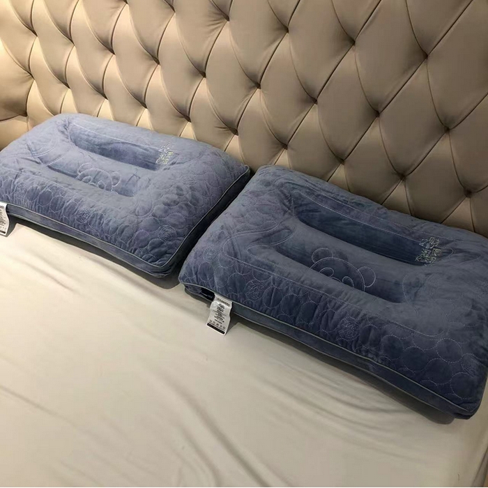 91家纺网 家纺一手货源 找家纺 云熙枕业 2026新款国宝牛奶绒枕 蓝色