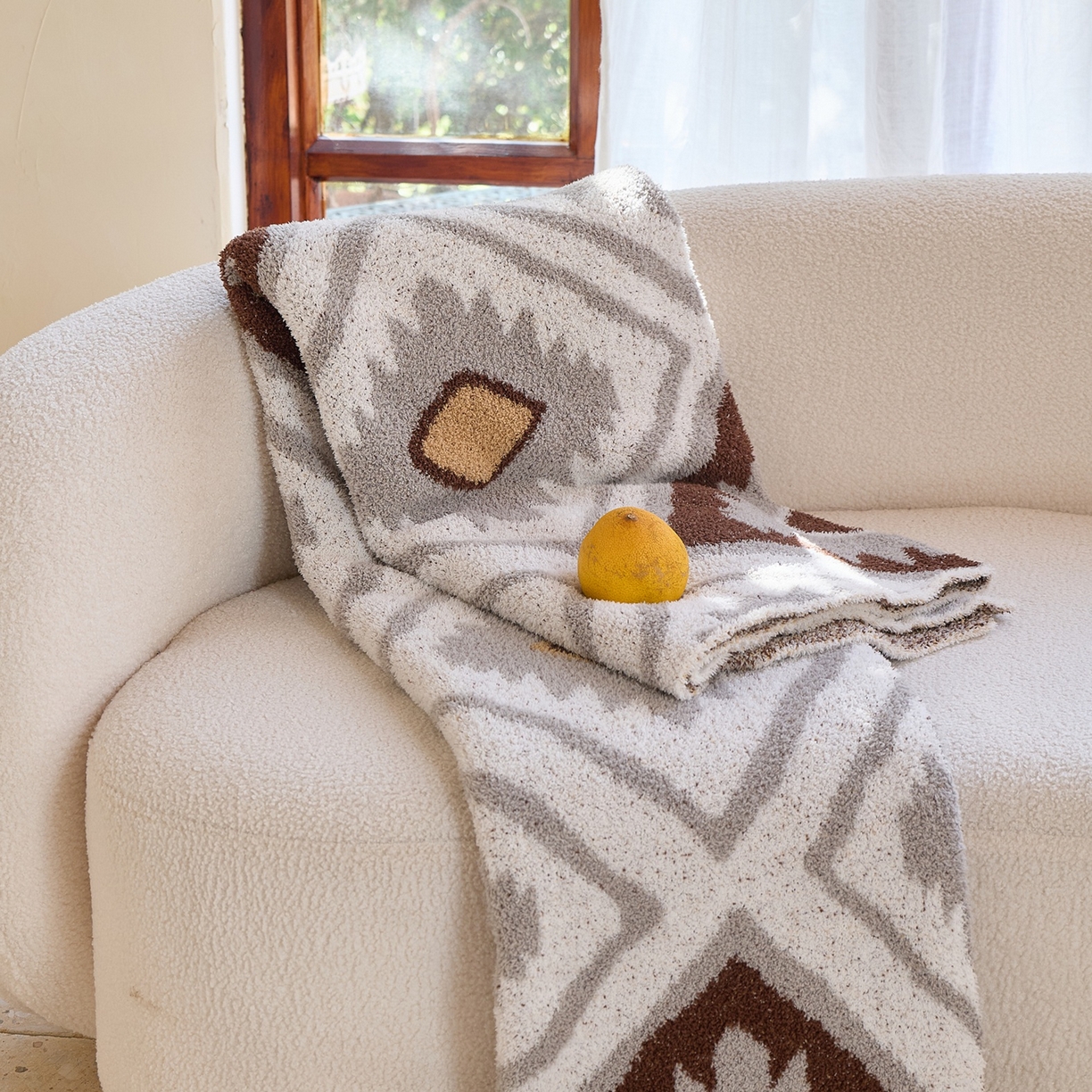 91家纺网 家纺一手货源 找家纺 （总）暖绵绵家纺 2026新款桑罗帕几何纹织毯 毛毯毯子（券后/折后零售价不得低于173元）