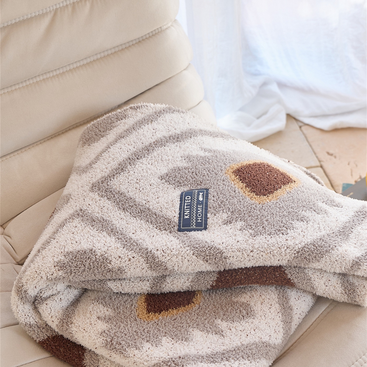 91家纺网 家纺一手货源 找家纺 （总）暖绵绵家纺 2026新款桑罗帕几何纹织毯 毛毯毯子（券后/折后零售价不得低于173元）