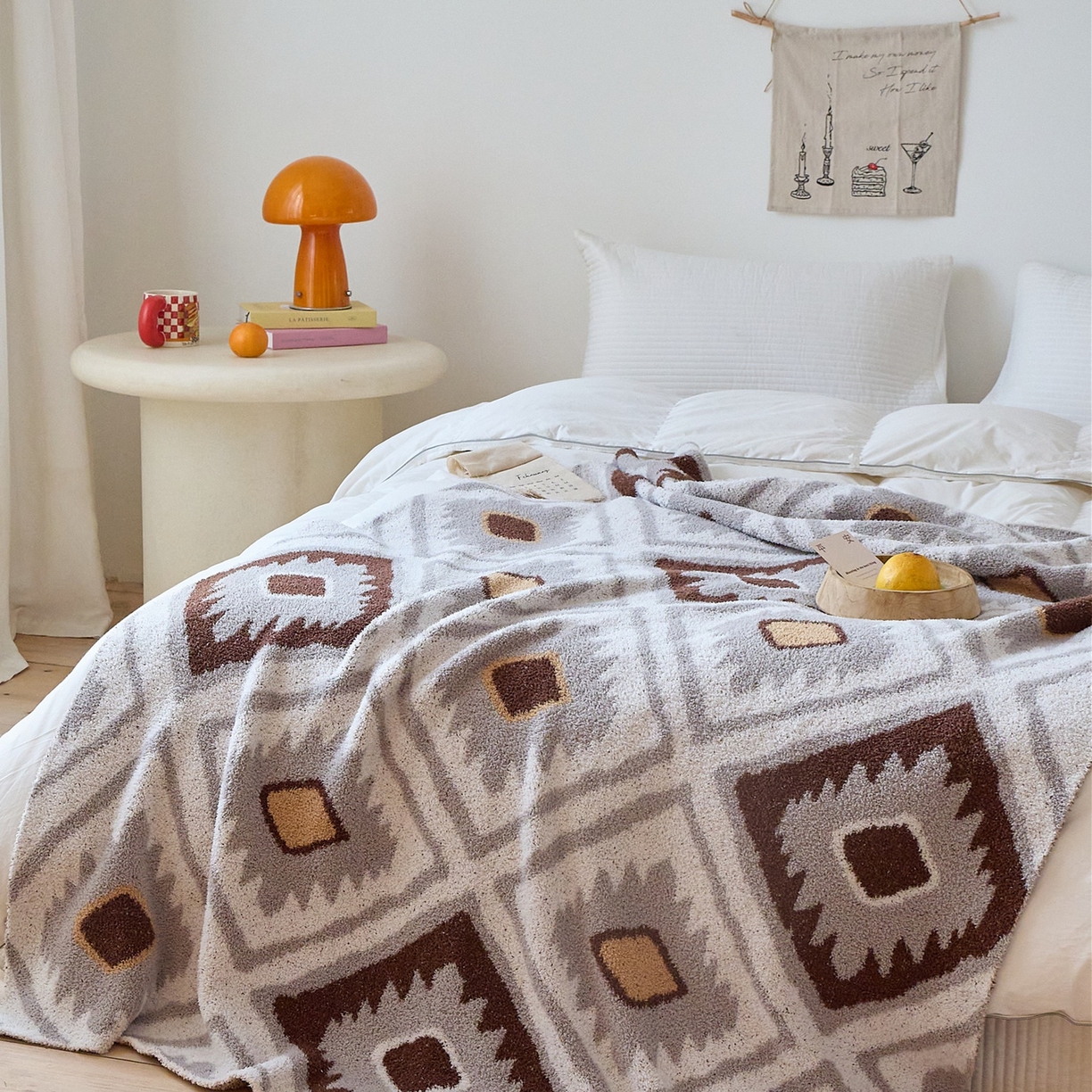 91家纺网 家纺一手货源 找家纺 （总）暖绵绵家纺 2026新款桑罗帕几何纹织毯 毛毯毯子（券后/折后零售价不得低于173元）