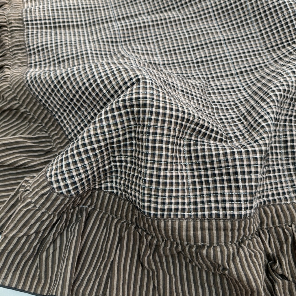 91家纺网 家纺一手货源 找家纺 暖居 2026年新款全棉色织水洗棉高温砂洗床盖三件套四件套 松野