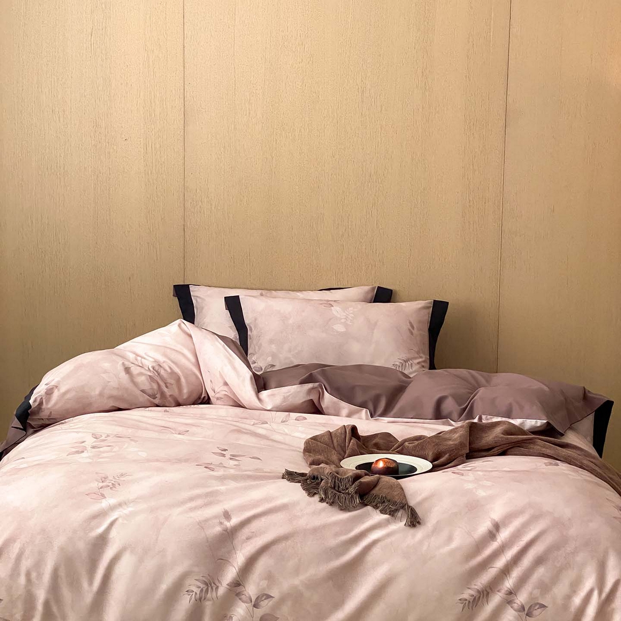 91家纺网 家纺一手货源 找家纺 （总）赫帛 2026新款50s数码全棉轻磨毛四件套-暖叶