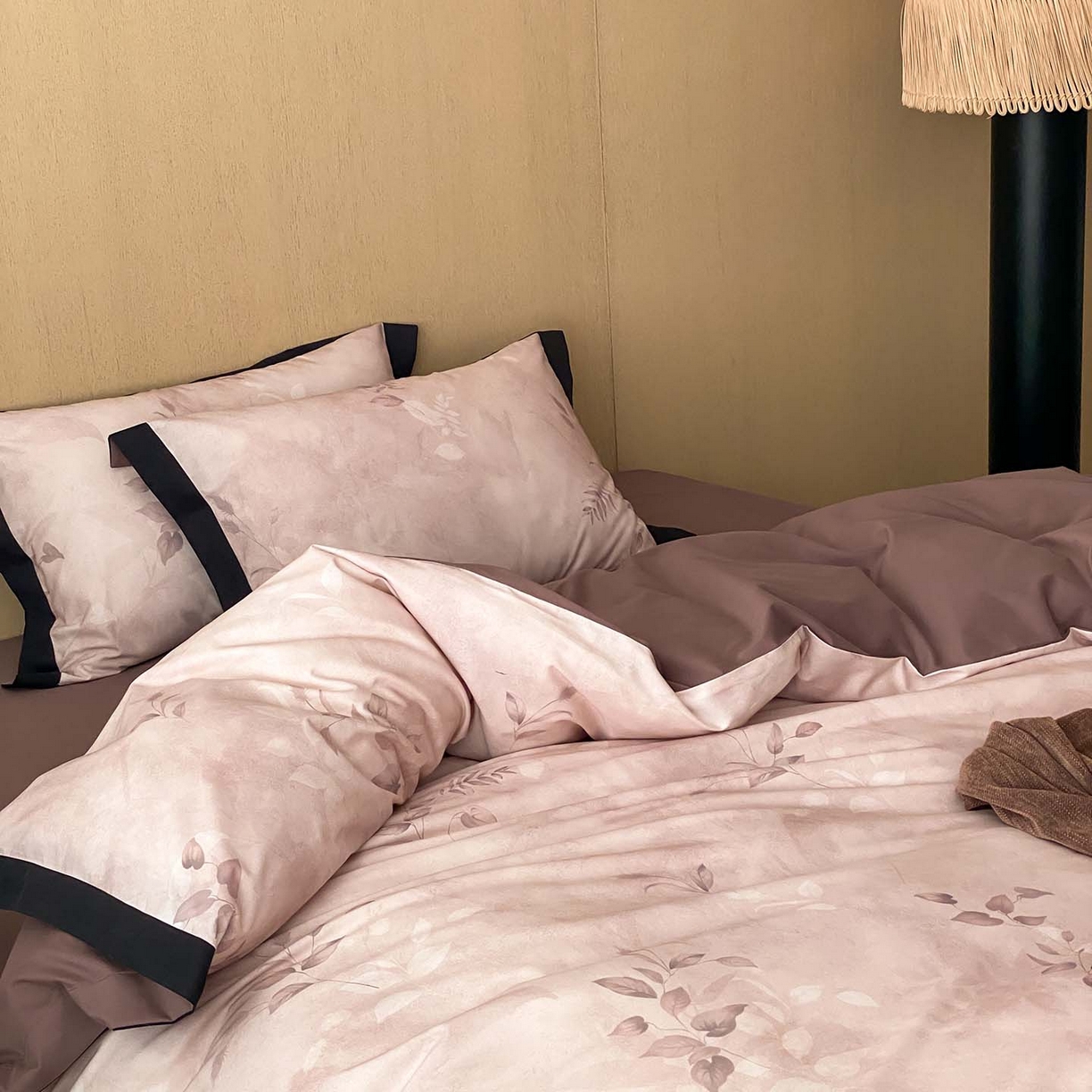 91家纺网 家纺一手货源 找家纺 （总）赫帛 2026新款50s数码全棉轻磨毛四件套-暖叶