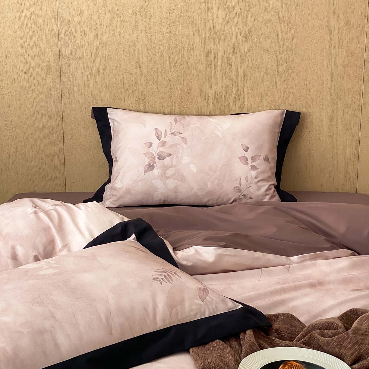 91家纺网 家纺一手货源 找家纺 （总）赫帛 2026新款50s数码全棉轻磨毛四件套-暖叶