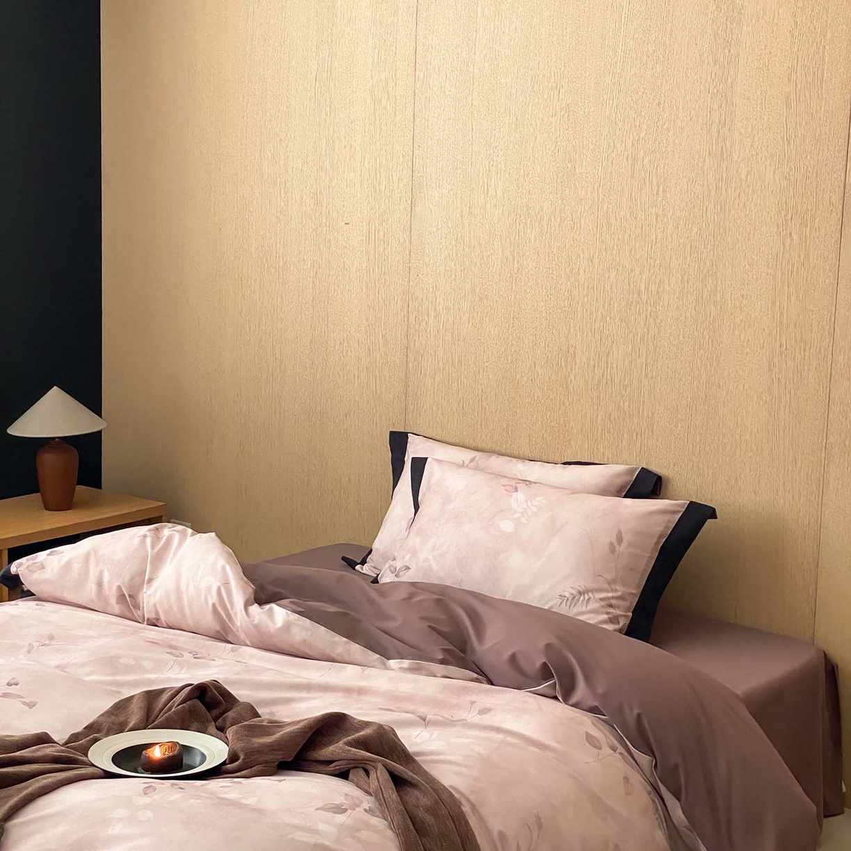 91家纺网 家纺一手货源 找家纺 （总）赫帛 2026新款50s数码全棉轻磨毛四件套-暖叶