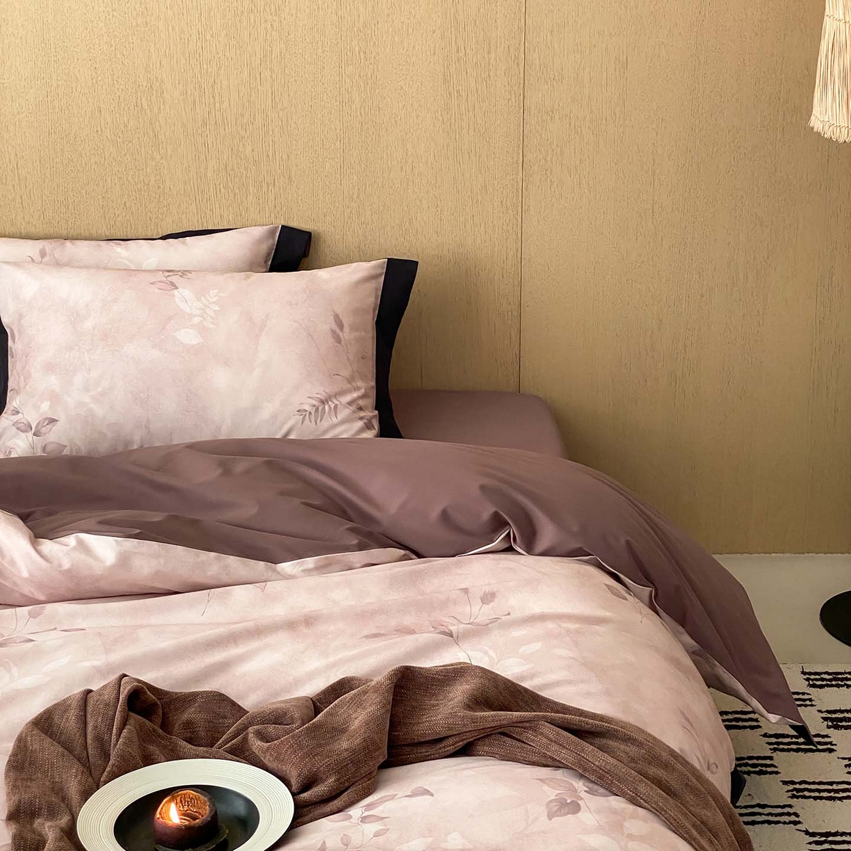 91家纺网 家纺一手货源 找家纺 （总）赫帛 2026新款50s数码全棉轻磨毛四件套-暖叶