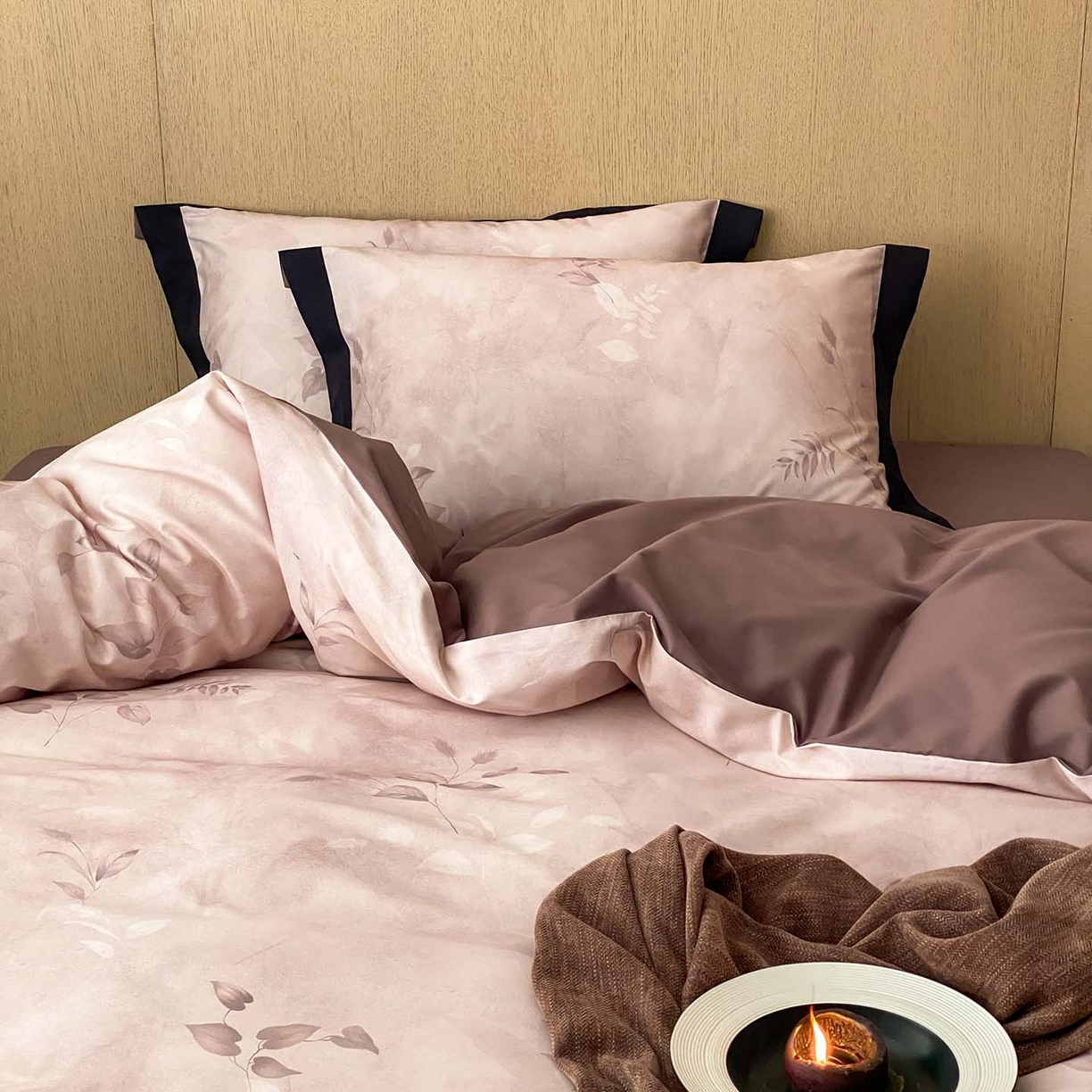 91家纺网 家纺一手货源 找家纺 （总）赫帛 2026新款50s数码全棉轻磨毛四件套-暖叶