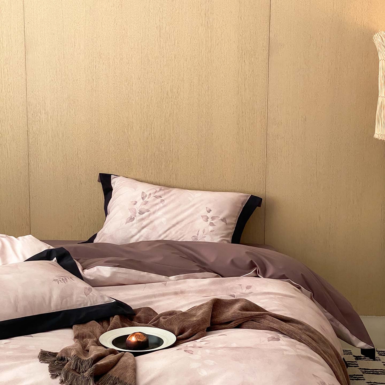 91家纺网 家纺一手货源 找家纺 （总）赫帛 2026新款50s数码全棉轻磨毛四件套-暖叶