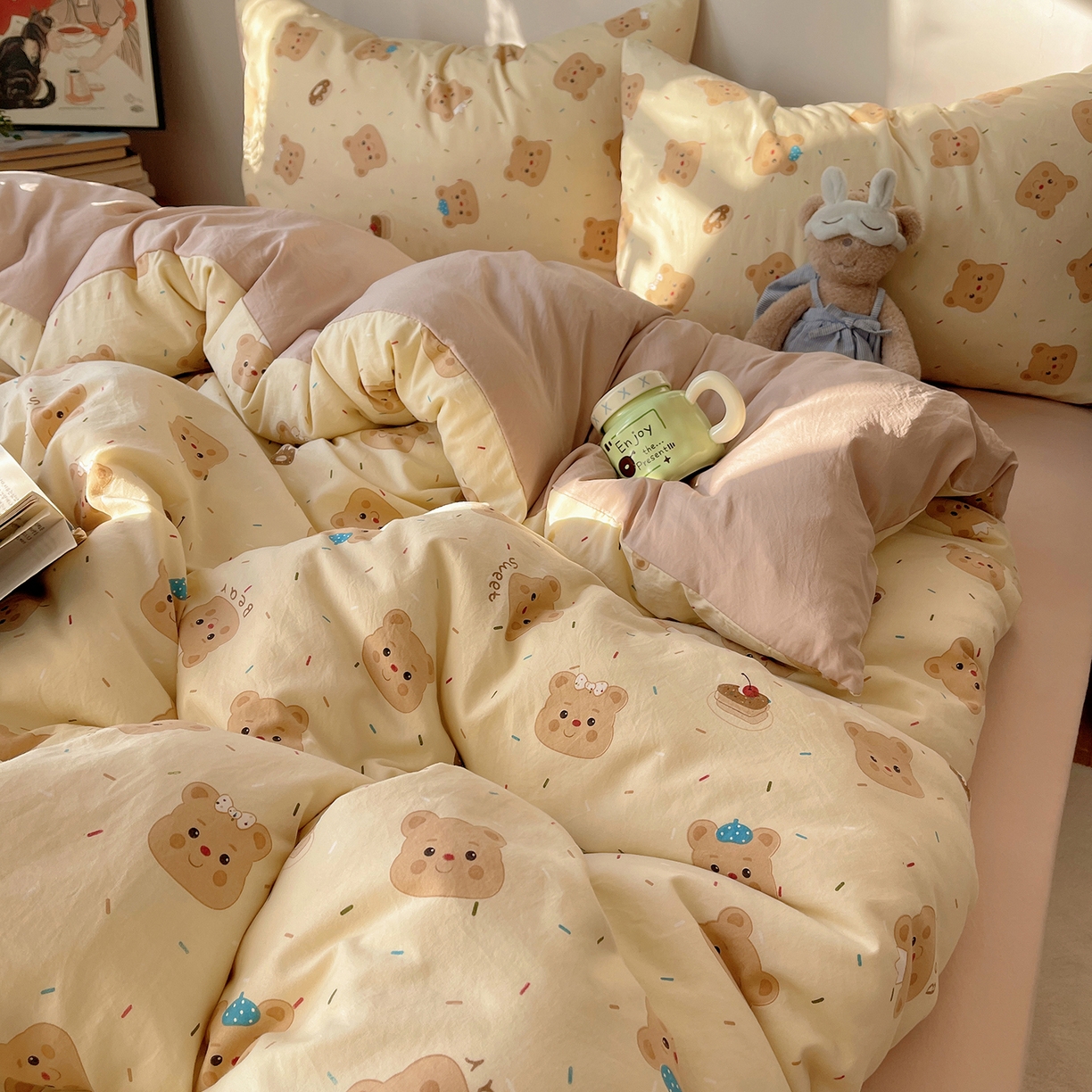 91家纺网 家纺一手货源 找家纺 （总）沐芷 2026 【提供买家秀】A类软糯水洗棉四件套床上宿舍三件套床单被套