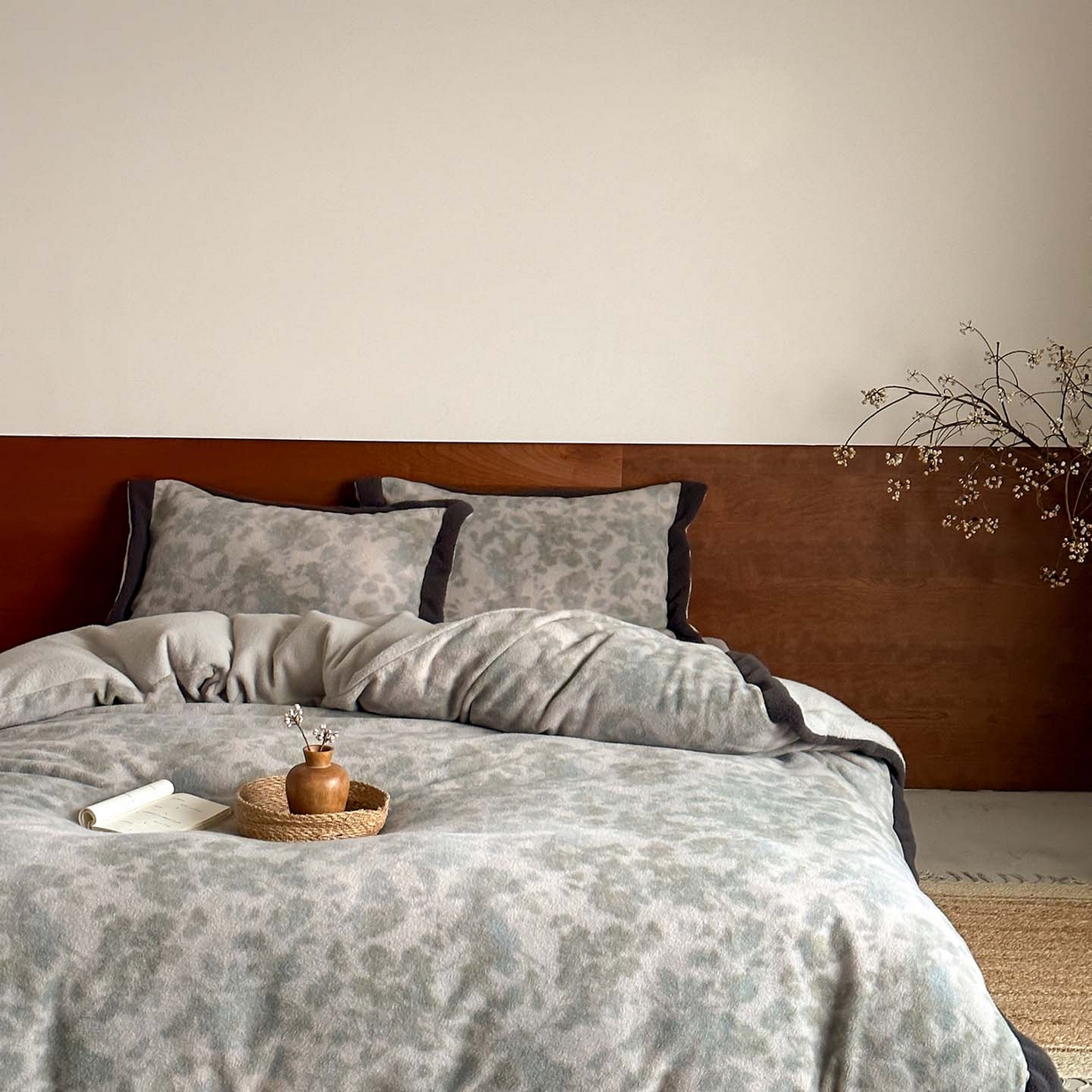 91家纺网 家纺一手货源 找家纺 （总）赫帛 2026新款数码直喷羊毛绒四件套-茵蔓