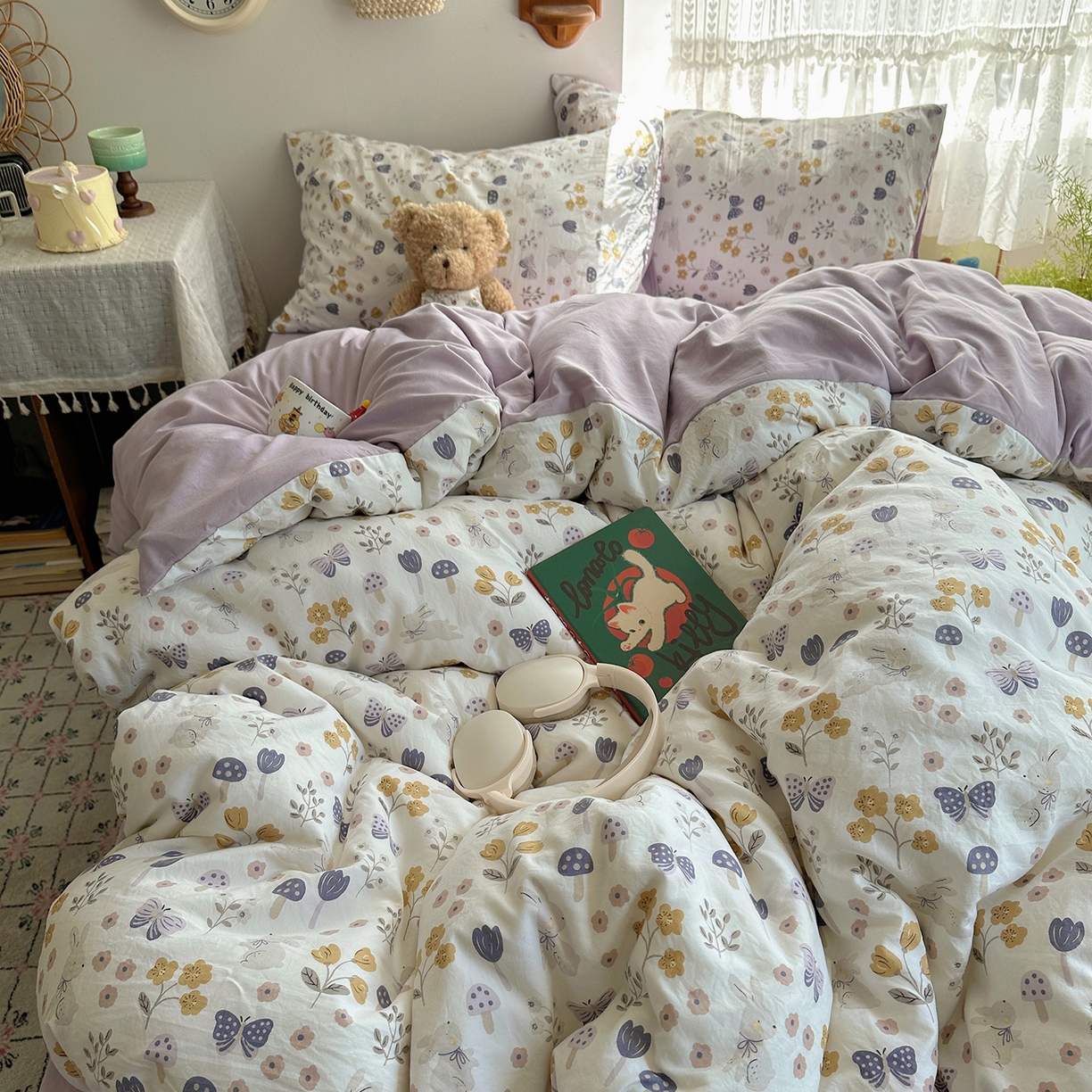 91家纺网 家纺一手货源 找家纺 （总）沐芷 2026 【提供买家秀】A类软糯水洗棉四件套床上宿舍三件套床单被套