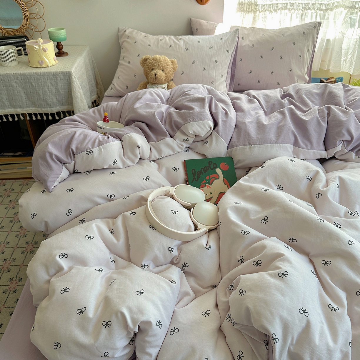 91家纺网 家纺一手货源 找家纺 （总）沐芷 2026 【提供买家秀】A类软糯水洗棉四件套床上宿舍三件套床单被套