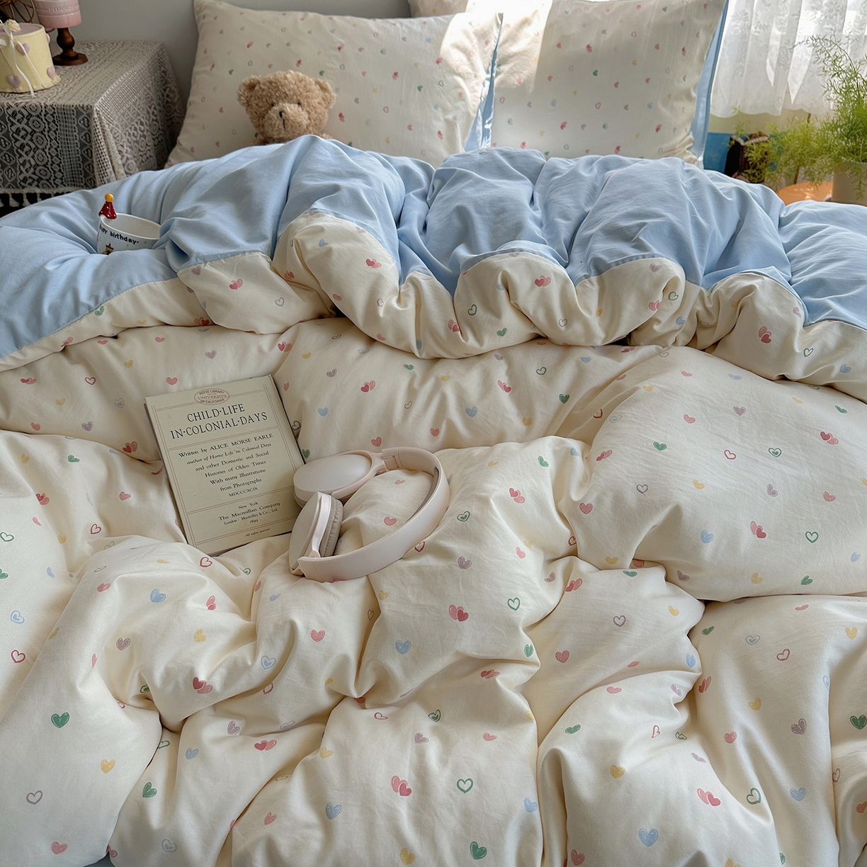 91家纺网 家纺一手货源 找家纺 沐芷 2026 【提供买家秀】A类软糯水洗棉四件套床上宿舍三件套床单被套 爱情手礼