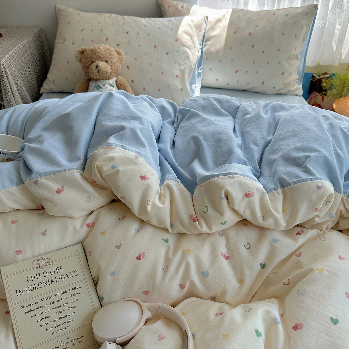 91家纺网 家纺一手货源 找家纺 沐芷 2026 【提供买家秀】A类软糯水洗棉四件套床上宿舍三件套床单被套 爱情手礼