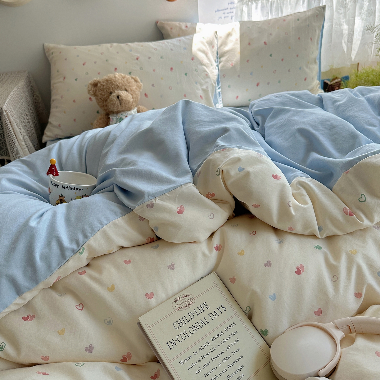 91家纺网 家纺一手货源 找家纺 沐芷 2026 【提供买家秀】A类软糯水洗棉四件套床上宿舍三件套床单被套 爱情手礼