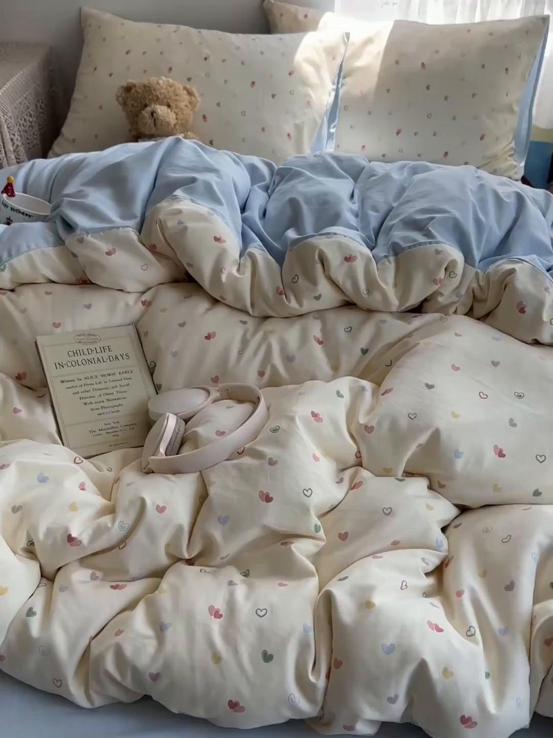 91家纺网 家纺一手货源 找家纺 沐芷 2026 【提供买家秀】A类软糯水洗棉四件套床上宿舍三件套床单被套 爱情手礼