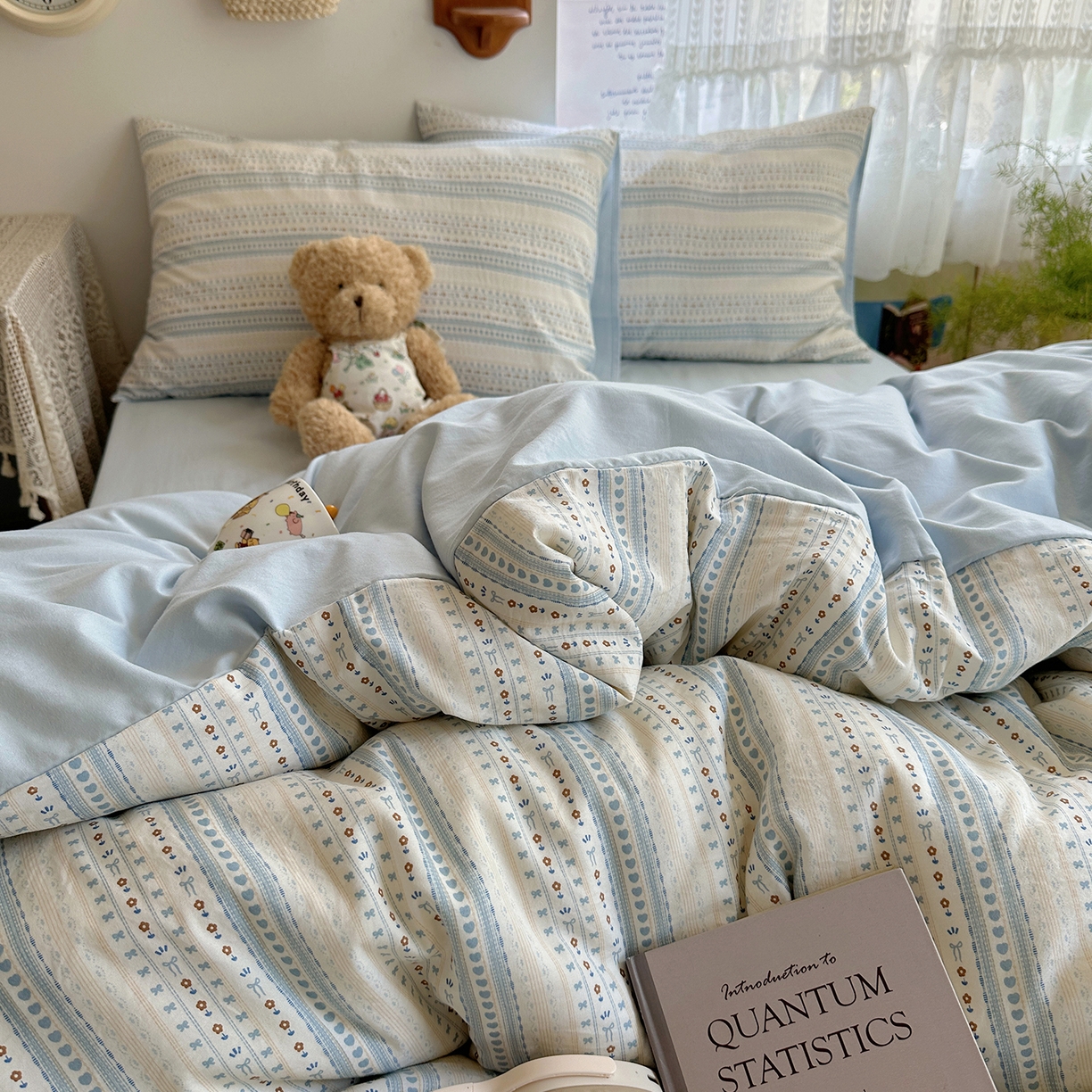 91家纺网 家纺一手货源 找家纺 沐芷 2026 【提供买家秀】A类软糯水洗棉四件套床上宿舍三件套床单被套 海盐拿铁