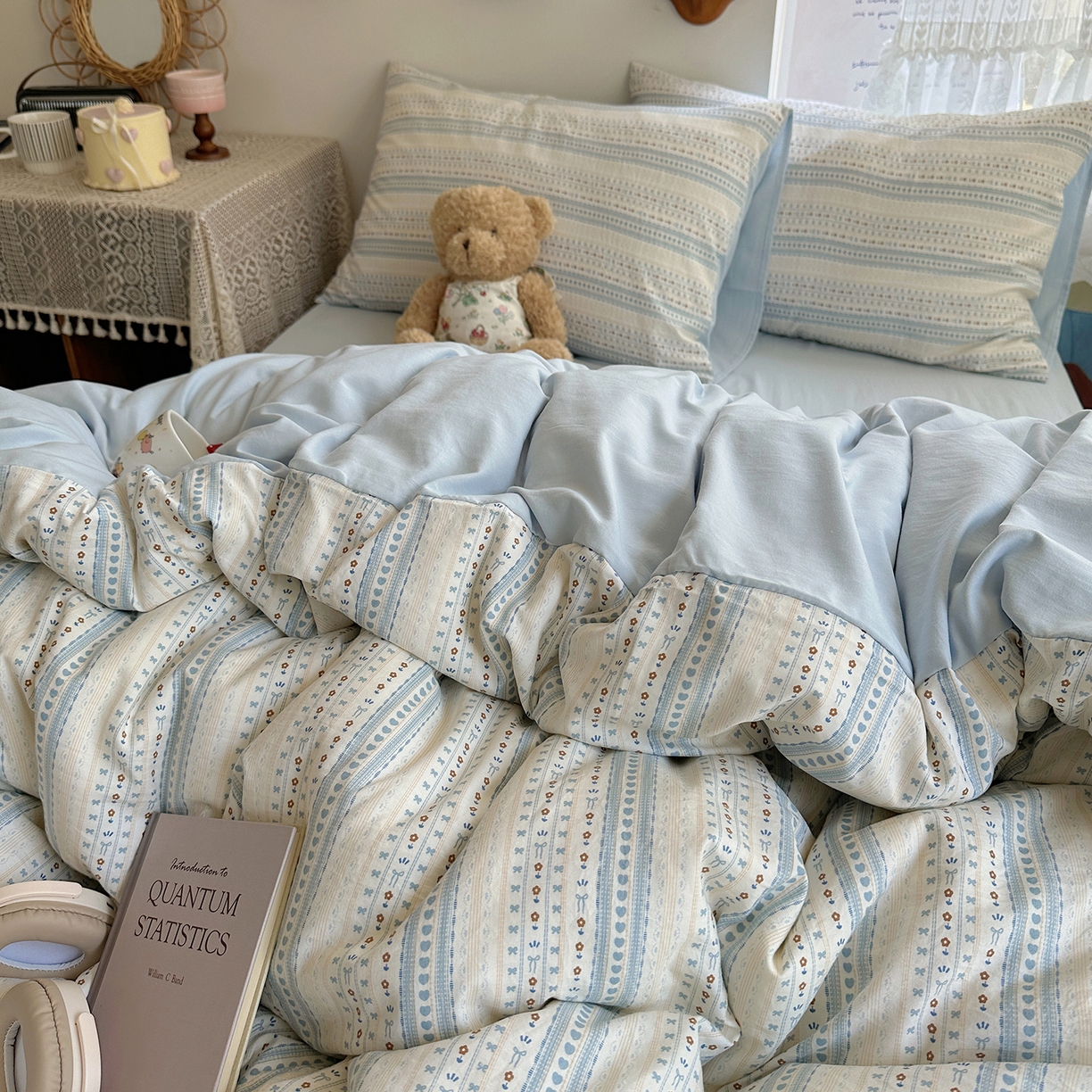 91家纺网 家纺一手货源 找家纺 沐芷 2026 【提供买家秀】A类软糯水洗棉四件套床上宿舍三件套床单被套 海盐拿铁