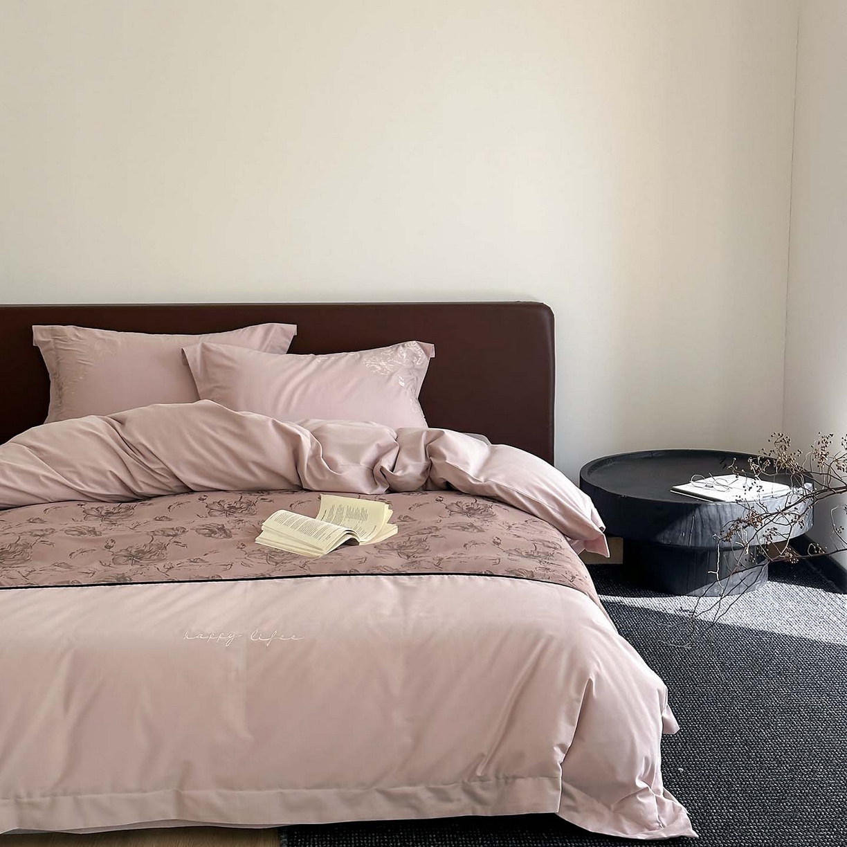 91家纺网 家纺一手货源 找家纺 （总）赫帛 2026新款刺绣磨毛四件套-郁金香