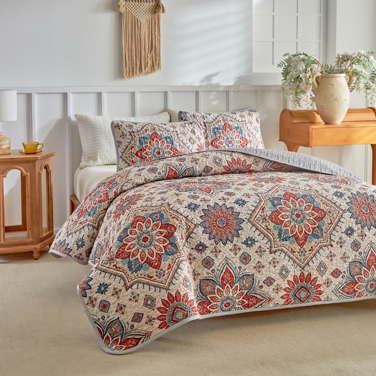 91家纺网 家纺一手货源 找家纺 温宁家纺 2026新款印花床盖跨境，外贸，亚马逊，shein，temu 0056