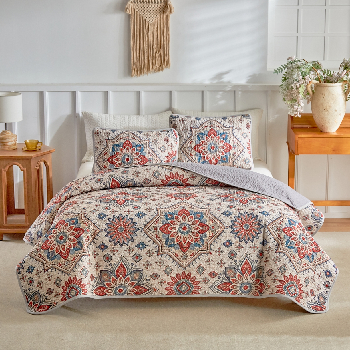 91家纺网 家纺一手货源 找家纺 温宁家纺 2026新款印花床盖跨境，外贸，亚马逊，shein，temu 0056