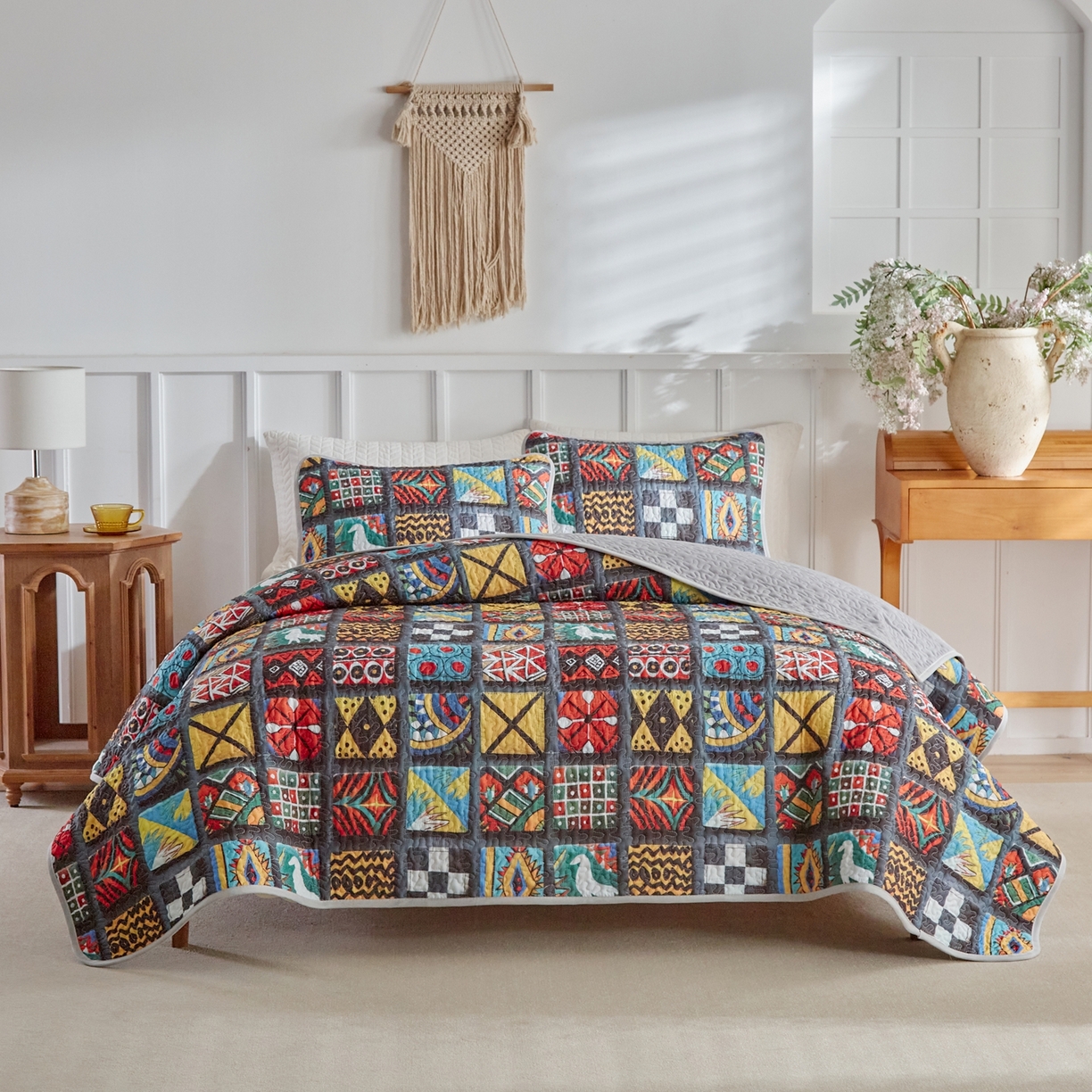 91家纺网 家纺一手货源 找家纺 温宁家纺 2026新款印花床盖 0063