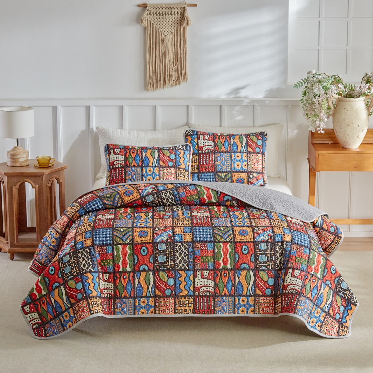 91家纺网 家纺一手货源 找家纺 温宁家纺 2026新款印花床盖 0064