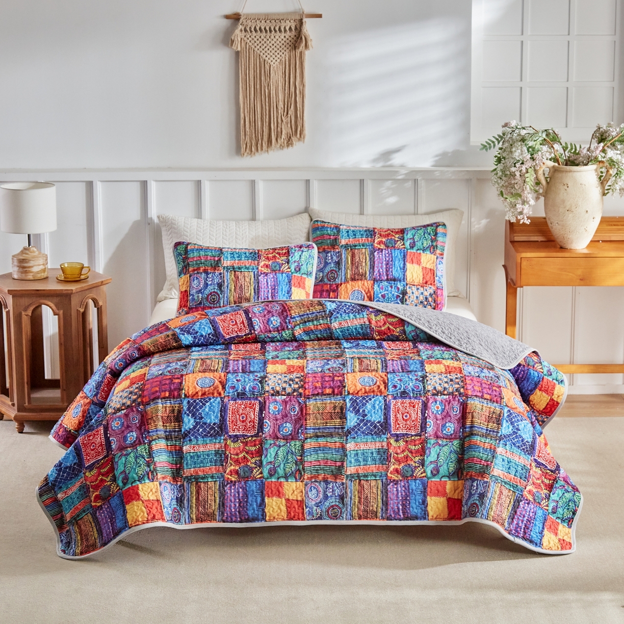 91家纺网 家纺一手货源 找家纺 温宁家纺 2026新款印花床盖 0065