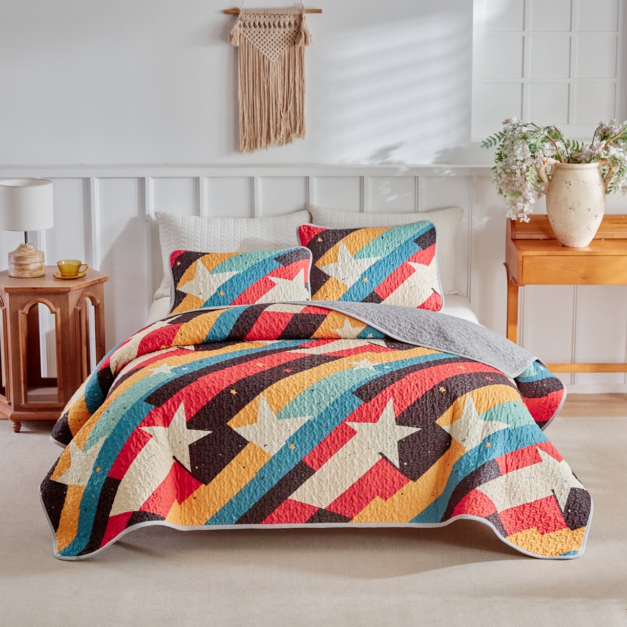 91家纺网 家纺一手货源 找家纺 温宁家纺 2026新款印花床盖跨境，外贸，亚马逊，shein，temu 0072