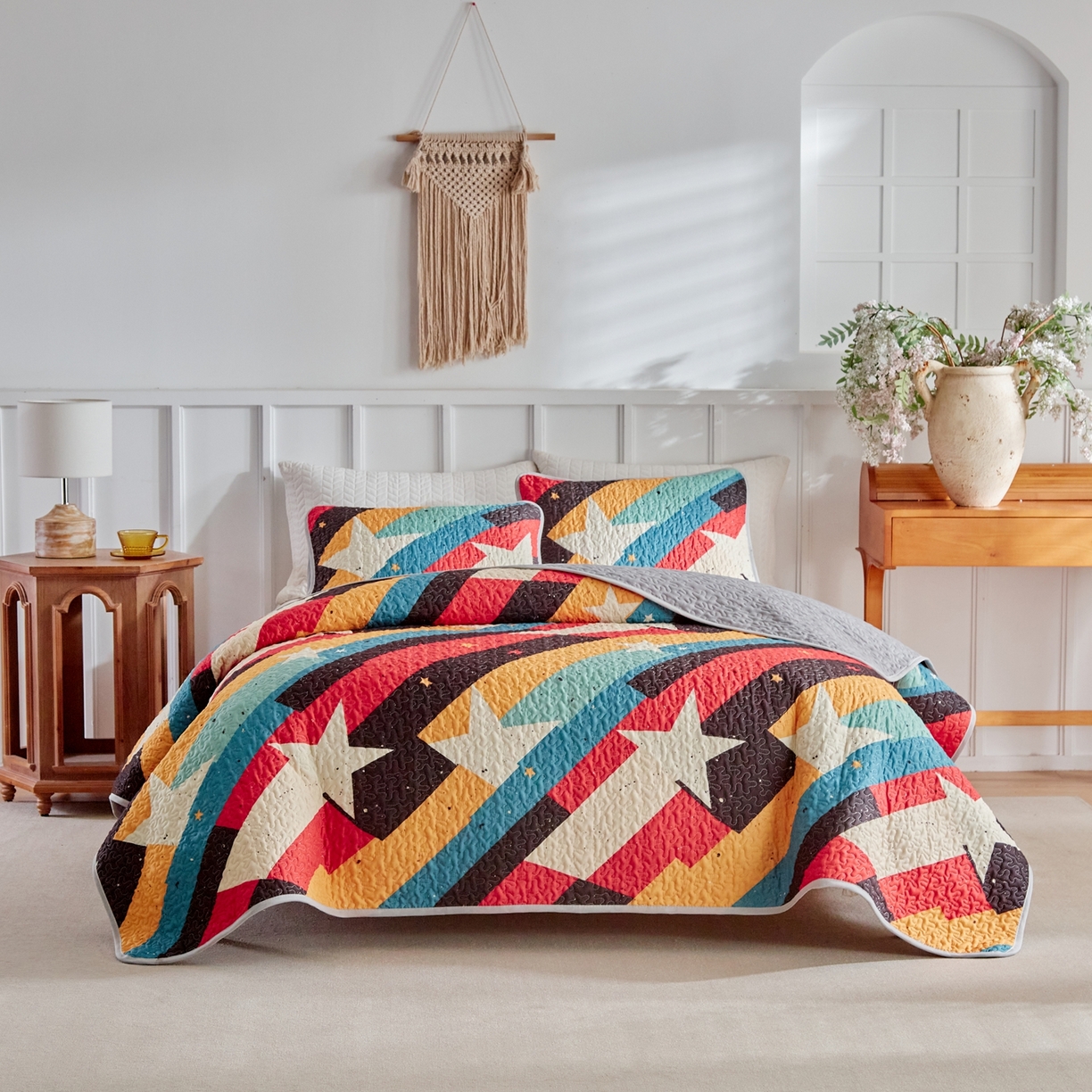 温宁家纺 2026新款印花床盖跨境，外贸，亚马逊，shein，temu 0072