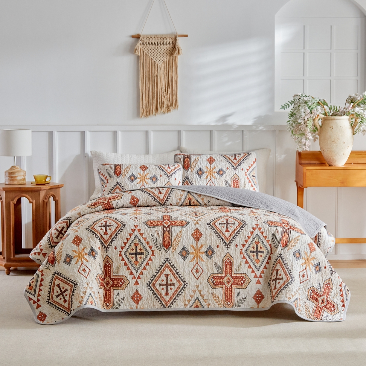 温宁家纺 2026新款印花床盖跨境，外贸，亚马逊，shein，temu 0073