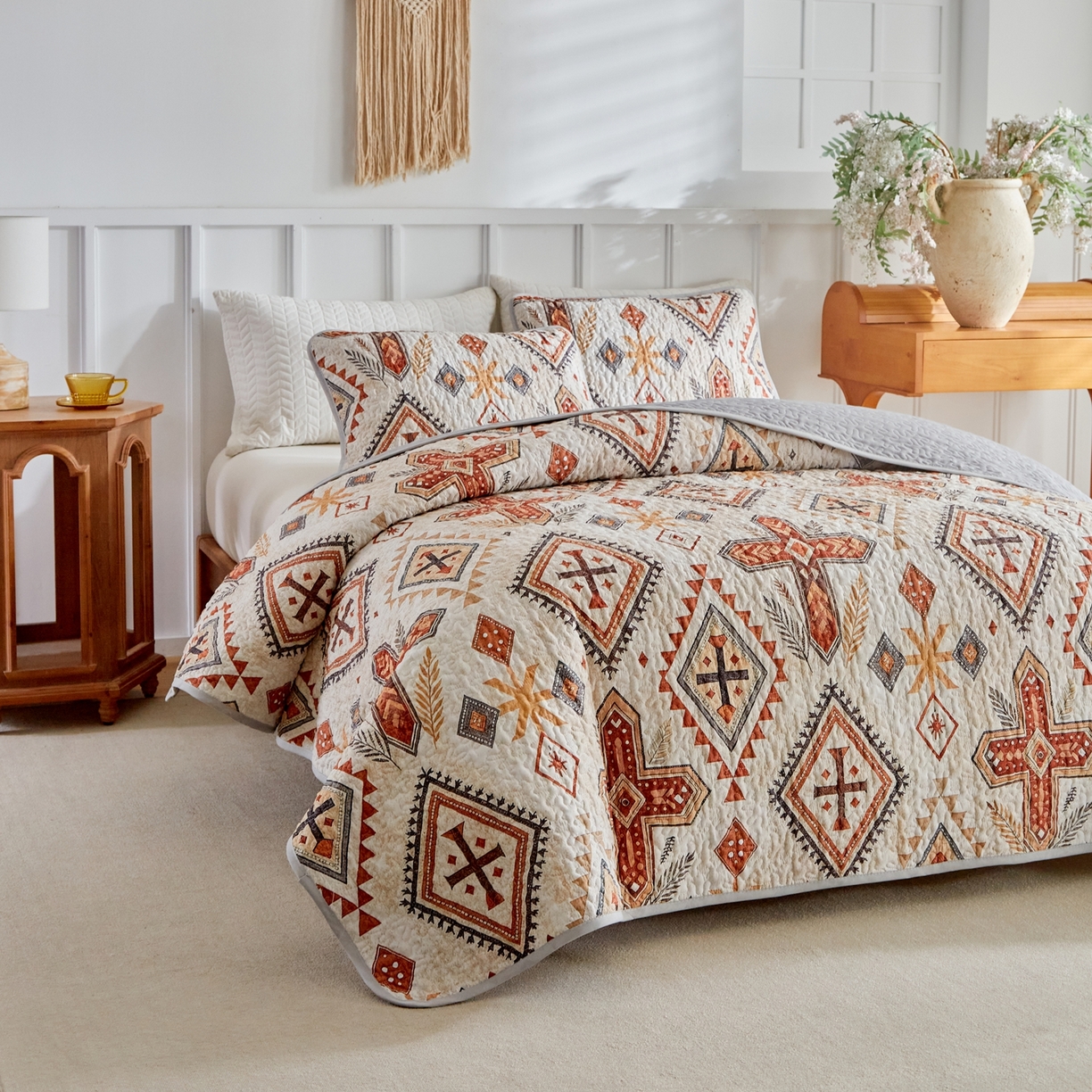 91家纺网 家纺一手货源 找家纺 温宁家纺 2026新款印花床盖跨境，外贸，亚马逊，shein，temu 0073