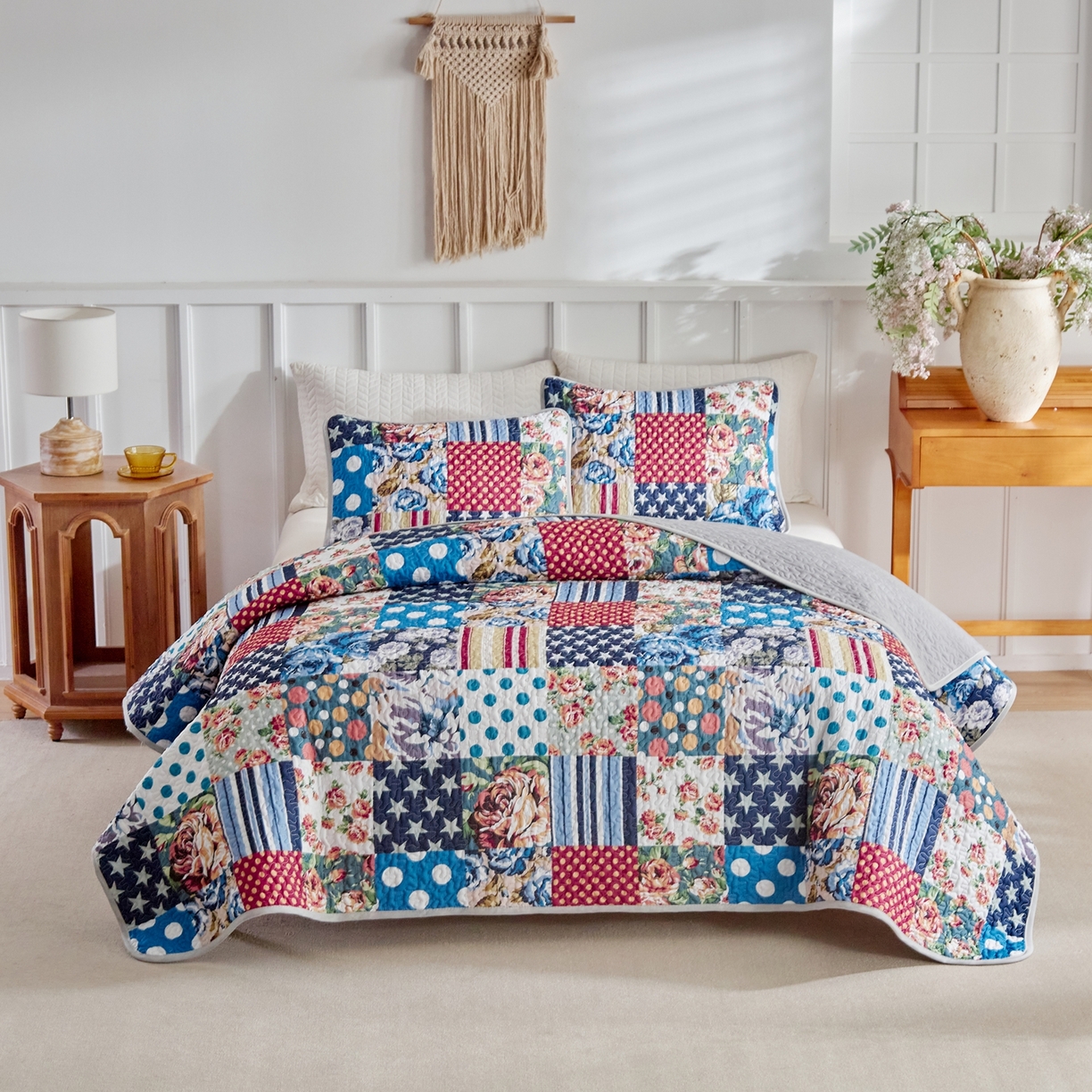 91家纺网 家纺一手货源 找家纺 温宁家纺 2026新款印花床盖跨境，外贸，亚马逊，shein，temu 0076