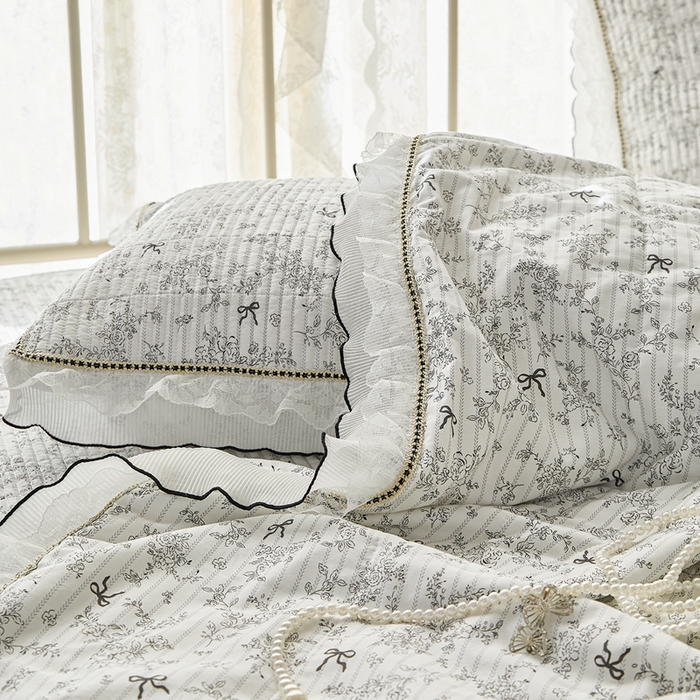 91家纺网 家纺一手货源 找家纺 （总）源舜家纺 2026新款全棉斜纹花边床盖多功能被子四件套