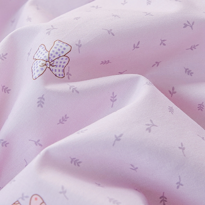 91家纺网 家纺一手货源 找家纺 源舜家纺 2026新款全棉斜纹花边床盖多功能被子四件套 甜心花语-紫