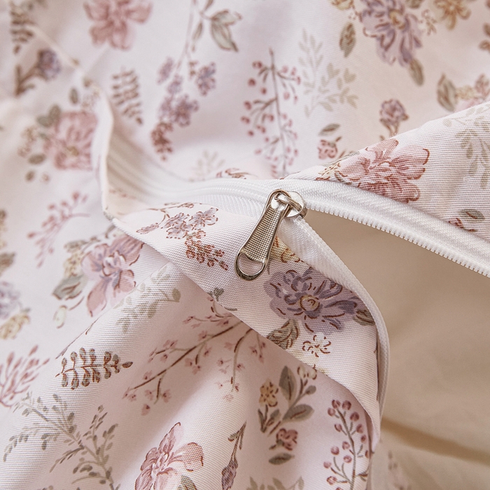 91家纺网 家纺一手货源 找家纺 源舜家纺 2026新款全棉斜纹花边床盖多功能被子四件套 文艺风范-粉