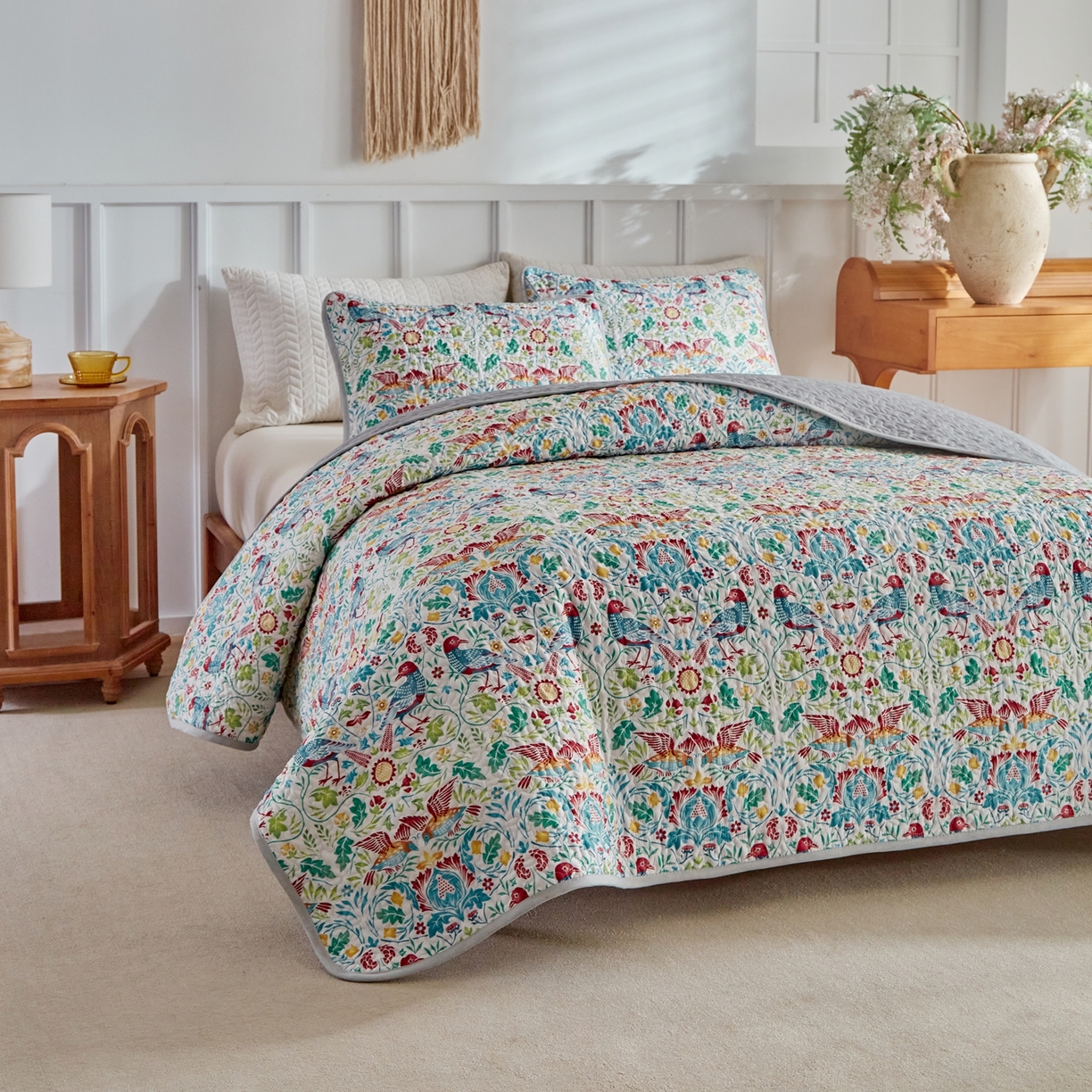 91家纺网 家纺一手货源 找家纺 温宁家纺 2026新款印花床盖 0083