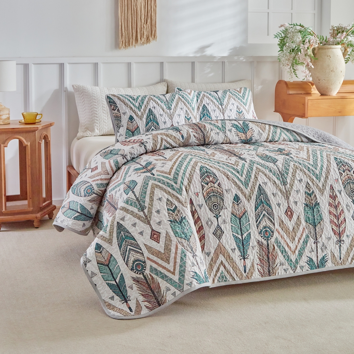 91家纺网 家纺一手货源 找家纺 温宁家纺 2026新款印花床盖 0086