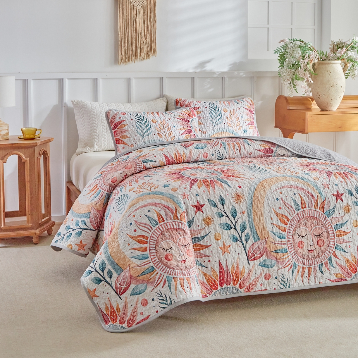 91家纺网 家纺一手货源 找家纺 温宁家纺 2026新款印花床盖 0087