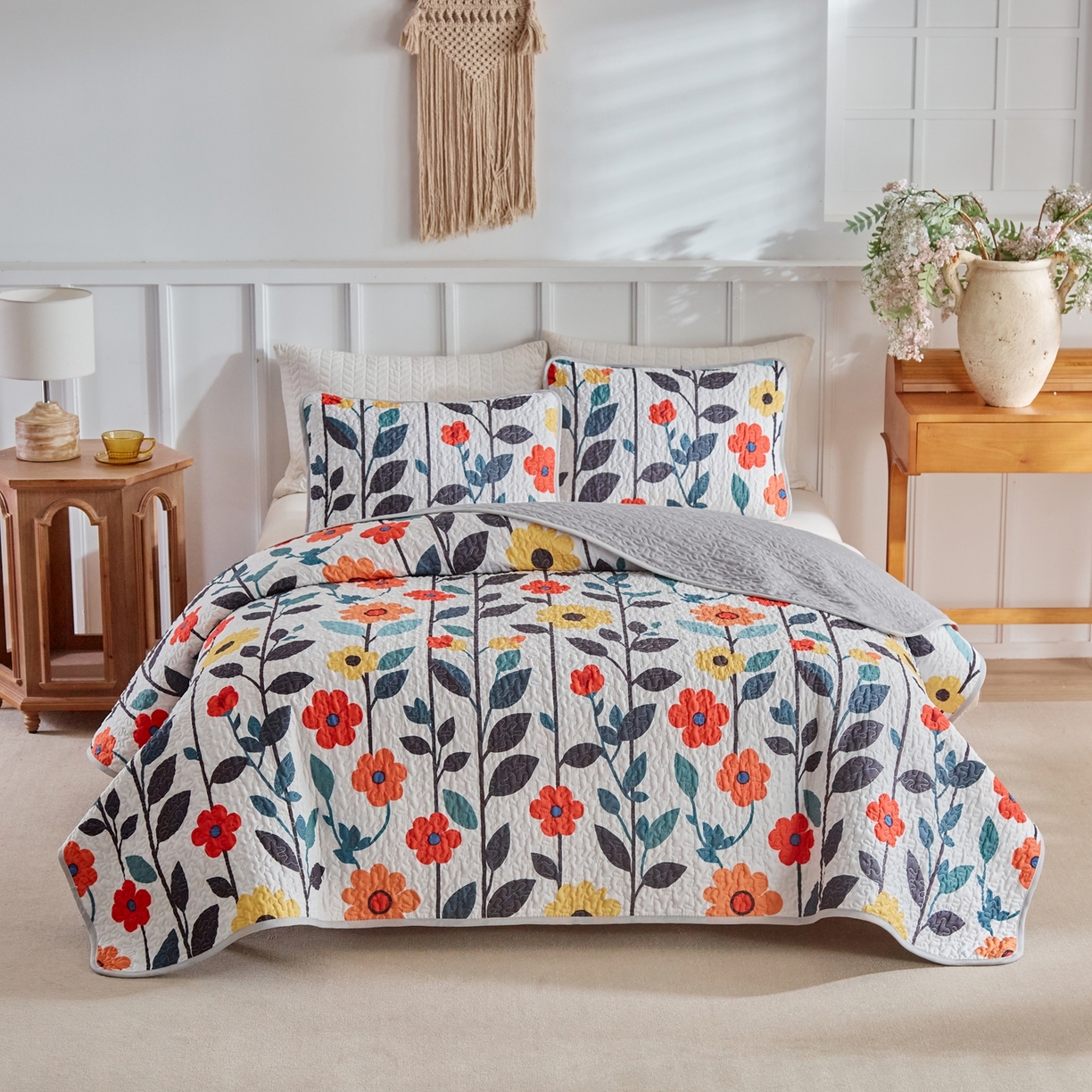 91家纺网 家纺一手货源 找家纺 温宁家纺 2026新款印花床盖 0088