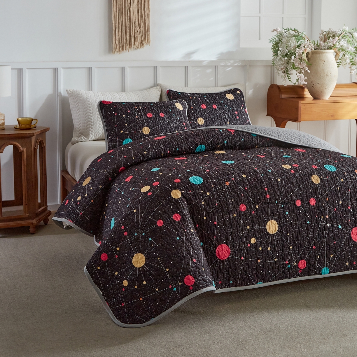 91家纺网 家纺一手货源 找家纺 温宁家纺 2026新款印花床盖 0090