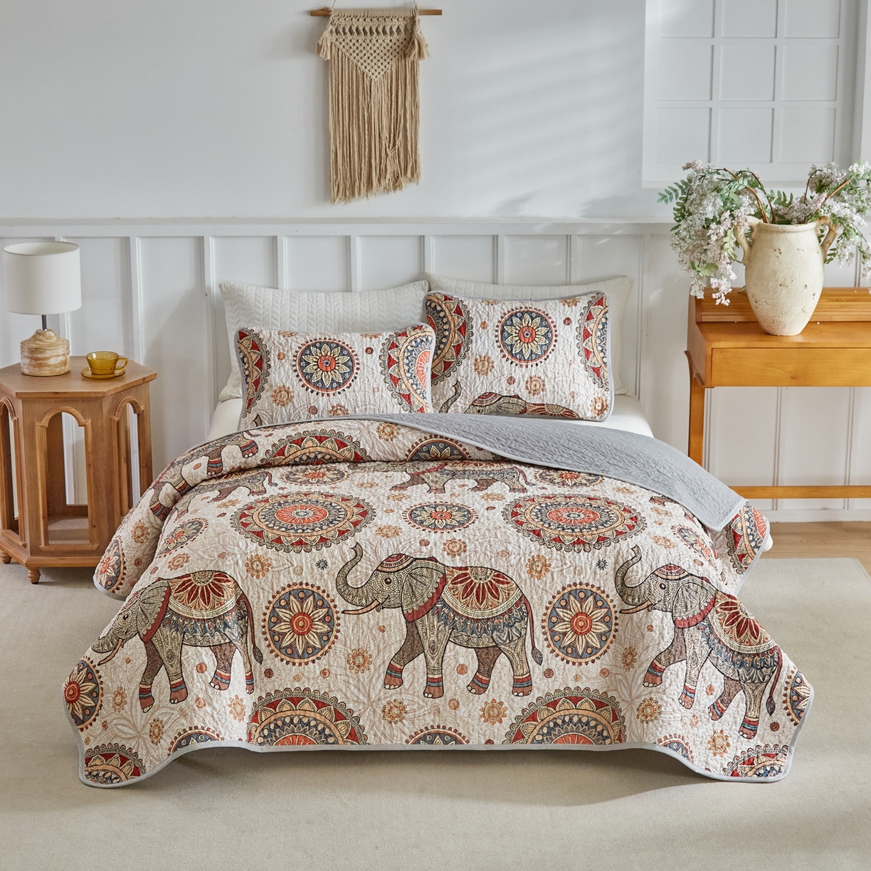 91家纺网 家纺一手货源 找家纺 温宁家纺 2026新款印花床盖 0092