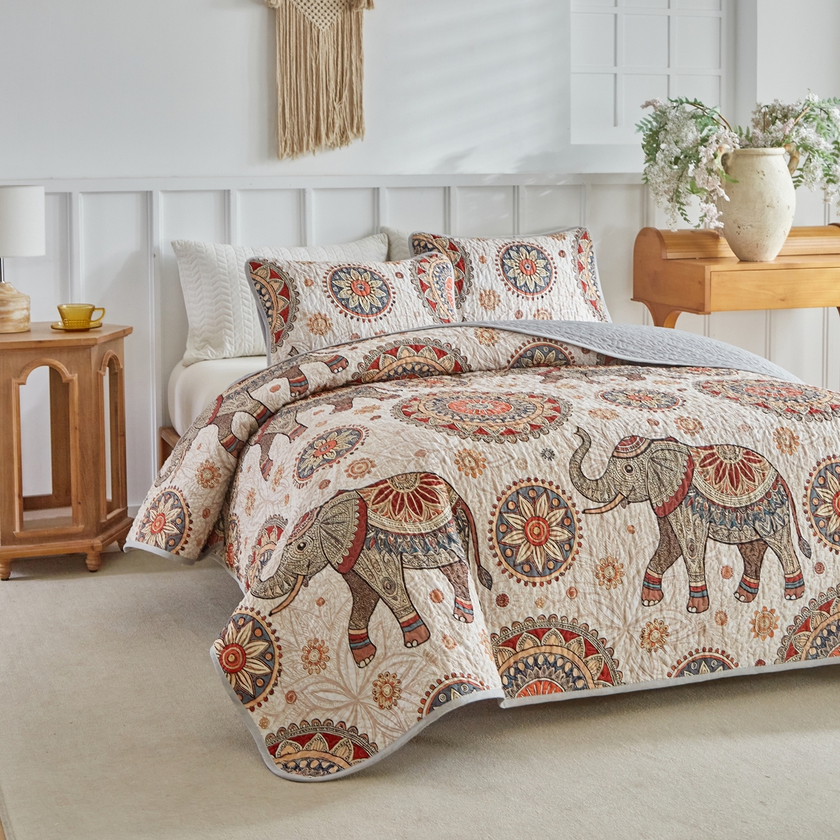 91家纺网 家纺一手货源 找家纺 温宁家纺 2026新款印花床盖 0092