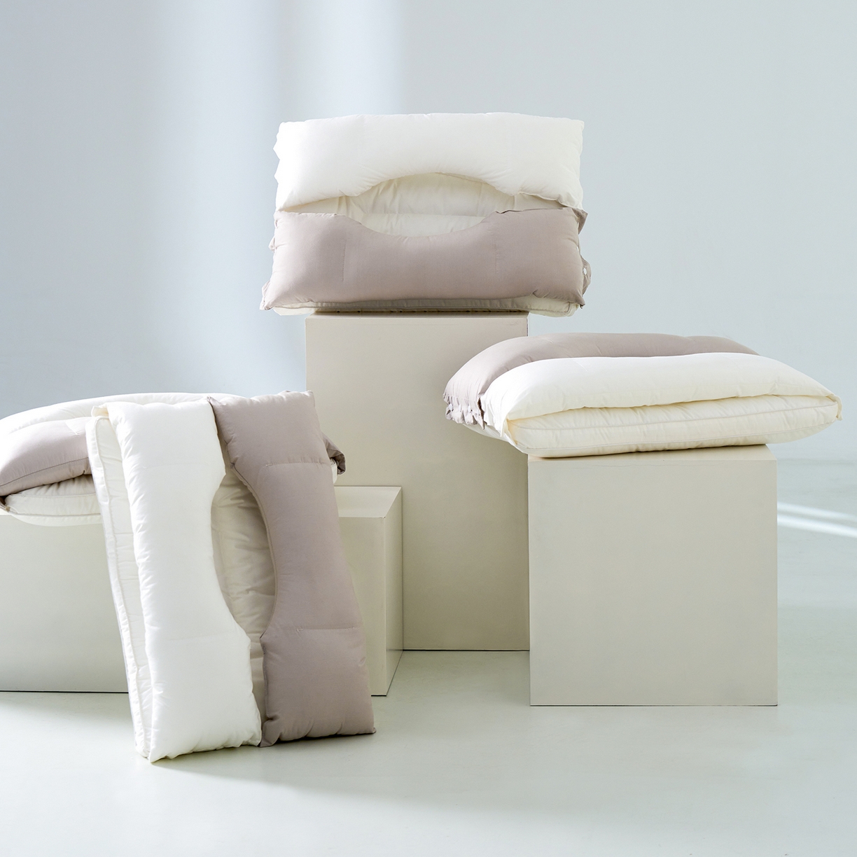 91家纺网 家纺一手货源 找家纺 （总）小米枕芯 2026新款全棉三合一护颈枕枕头枕芯 可拆卸