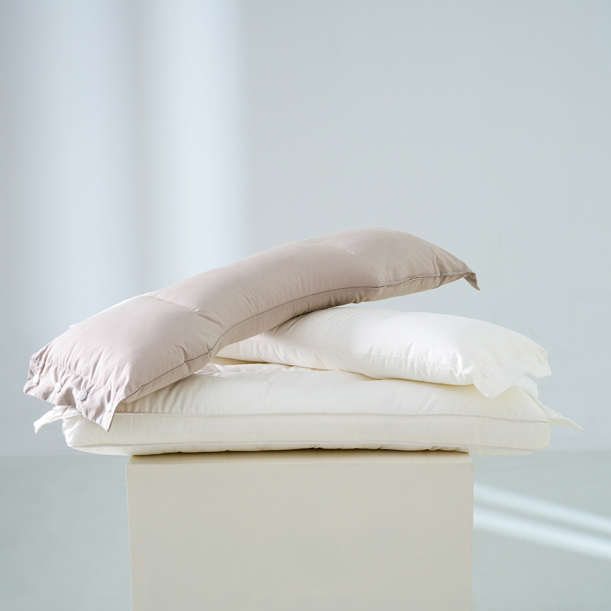 91家纺网 家纺一手货源 找家纺 （总）小米枕芯 2026新款全棉三合一护颈枕枕头枕芯 可拆卸