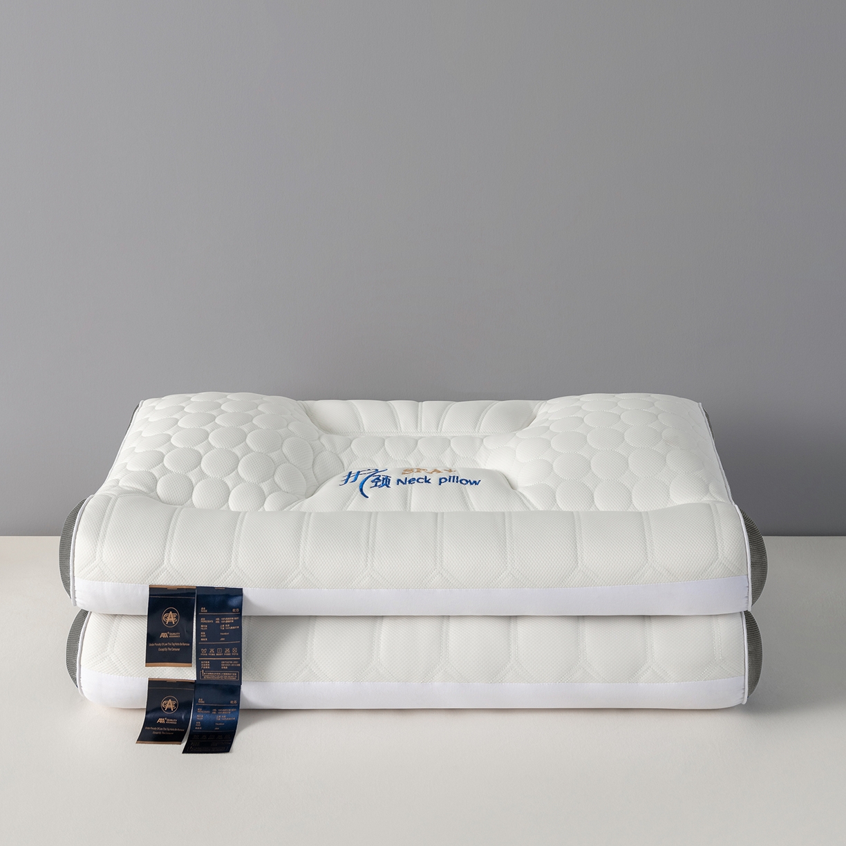 91家纺网 家纺一手货源 找家纺 小米枕芯 2026新款护颈氧枕枕头枕芯 灰色