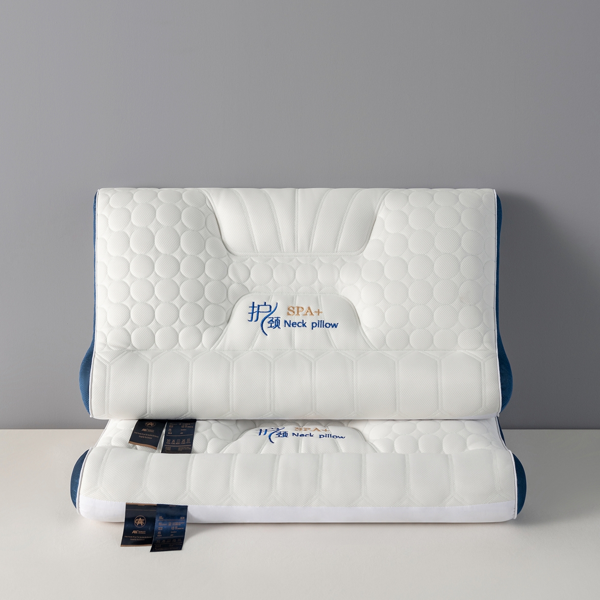 91家纺网 家纺一手货源 找家纺 小米枕芯 2026新款护颈氧枕枕头枕芯 蓝色